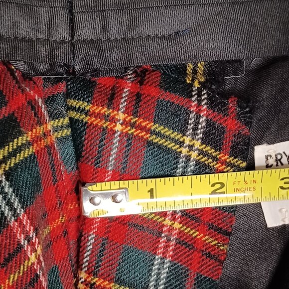 Vintage MUSE'S Pants Men's 30x30 Wool Tartan Plaid Straight Leg 80's Y2K Goth - Picture 8 of 10